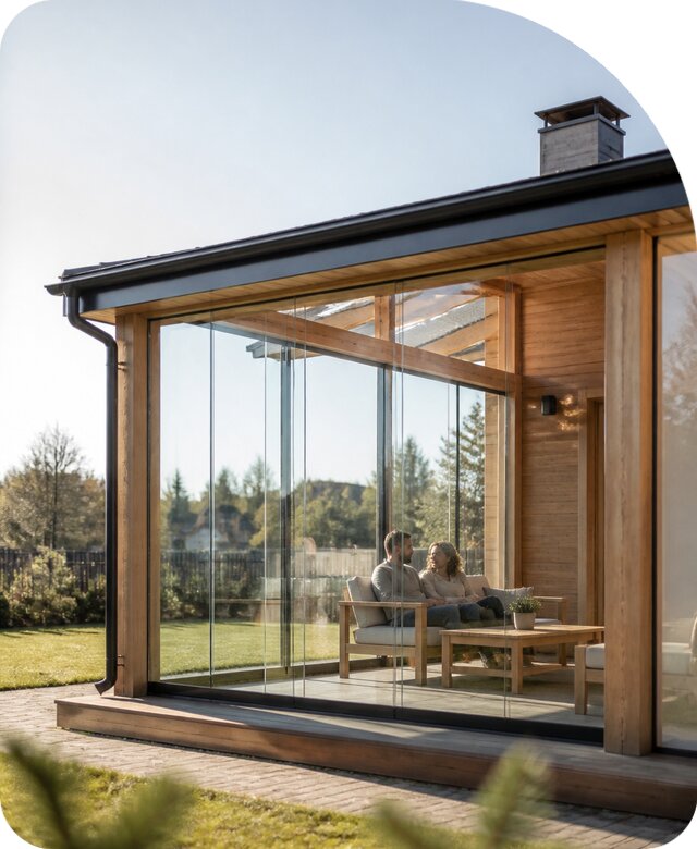 Застекленная веранда в Тихвине под ключ по цене от 491760 р. | РадиДОМА-Тхв